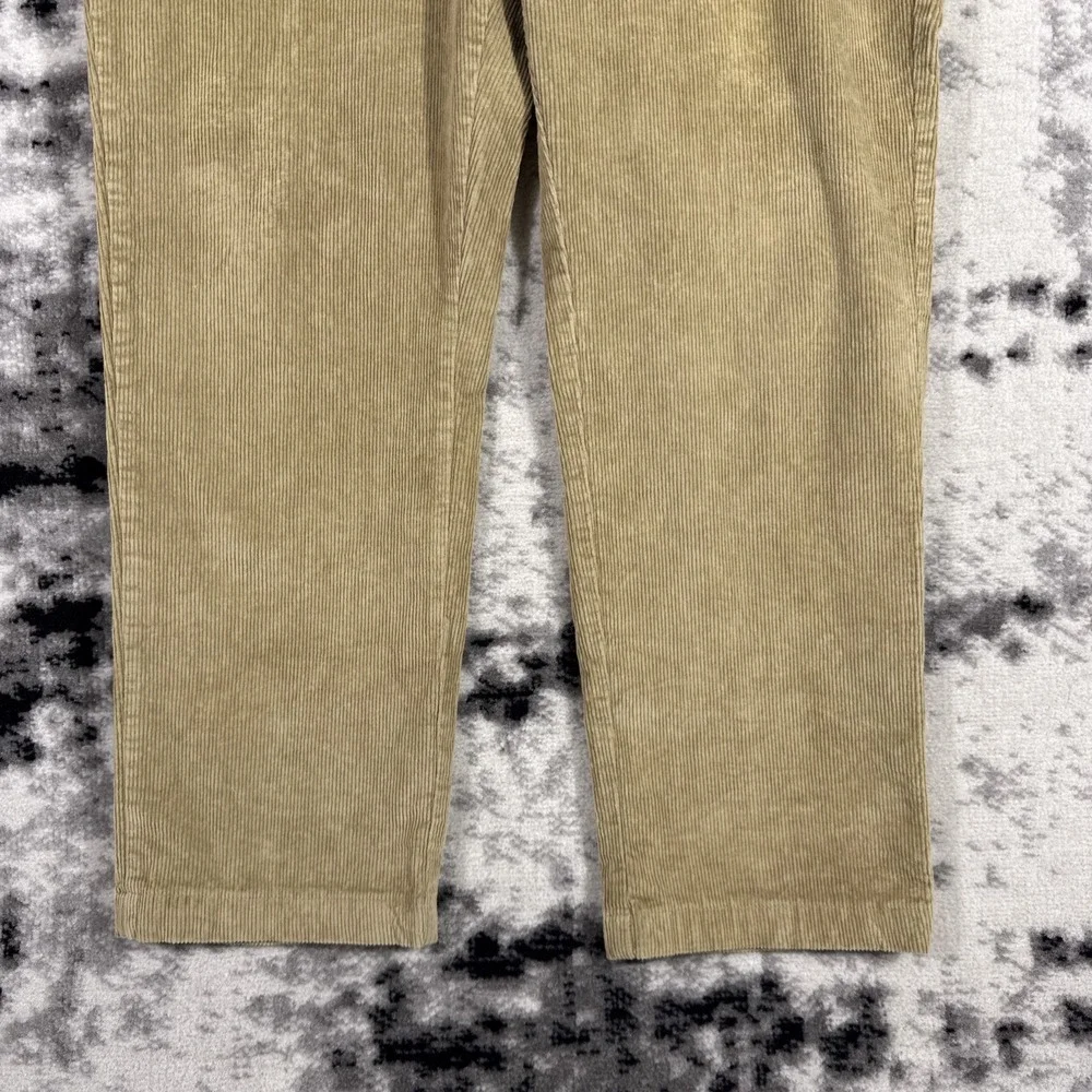 LL Bean Pants‎ Mens Size 36x32 Beige Corduroy Stretch Organic Cotton Preppy